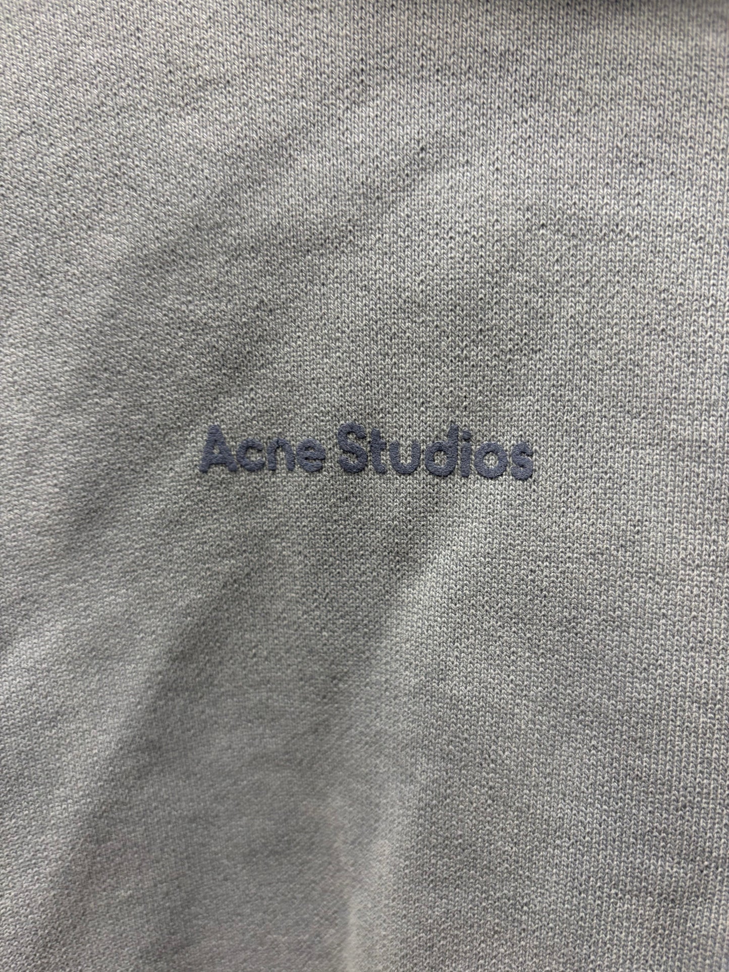 Acne Studios Heavyweight Organic Cotton Blue Logo Hoodie