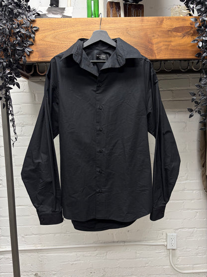2023 Balenciaga Oversized Black ‘Drop Shoulder’ Button Up Shirt