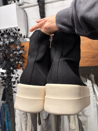 Rick Owens DRKSHDW Canvas ‘Double Bumper’ Ramones High Top Sneakers