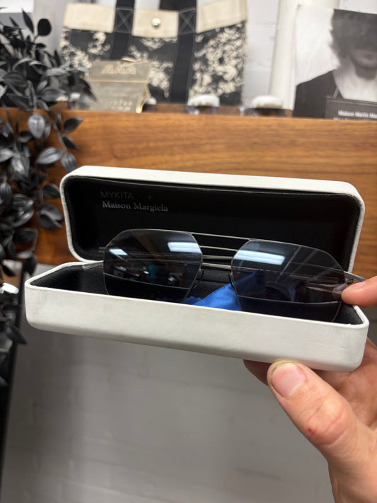 Maison Margiela x Mykita Titanuum Half-Rim Aviator Sunglasses