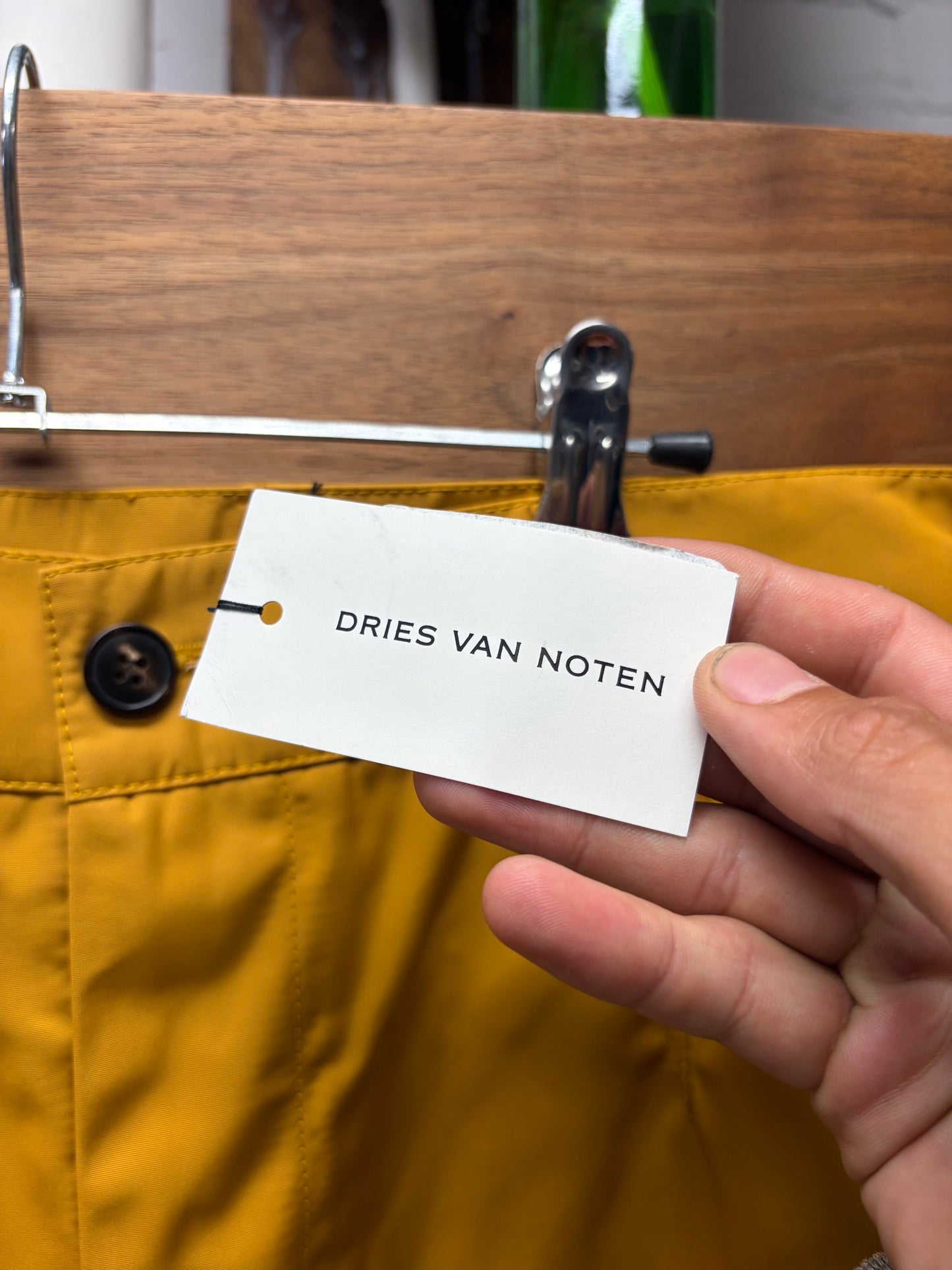 Dries Van Noten ‘Paxford’ Mustard Yellow Straight Cut Cargo Pants