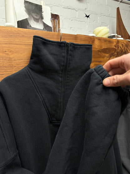 2018 Balenciaga ‘Funnel Neck’ Black Quarter Zip Sweatshirt