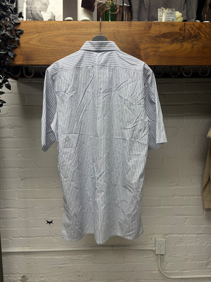 SS2024 Maison Margiela Pinstripe Blue/White Short Sleeve Button Up Shirt