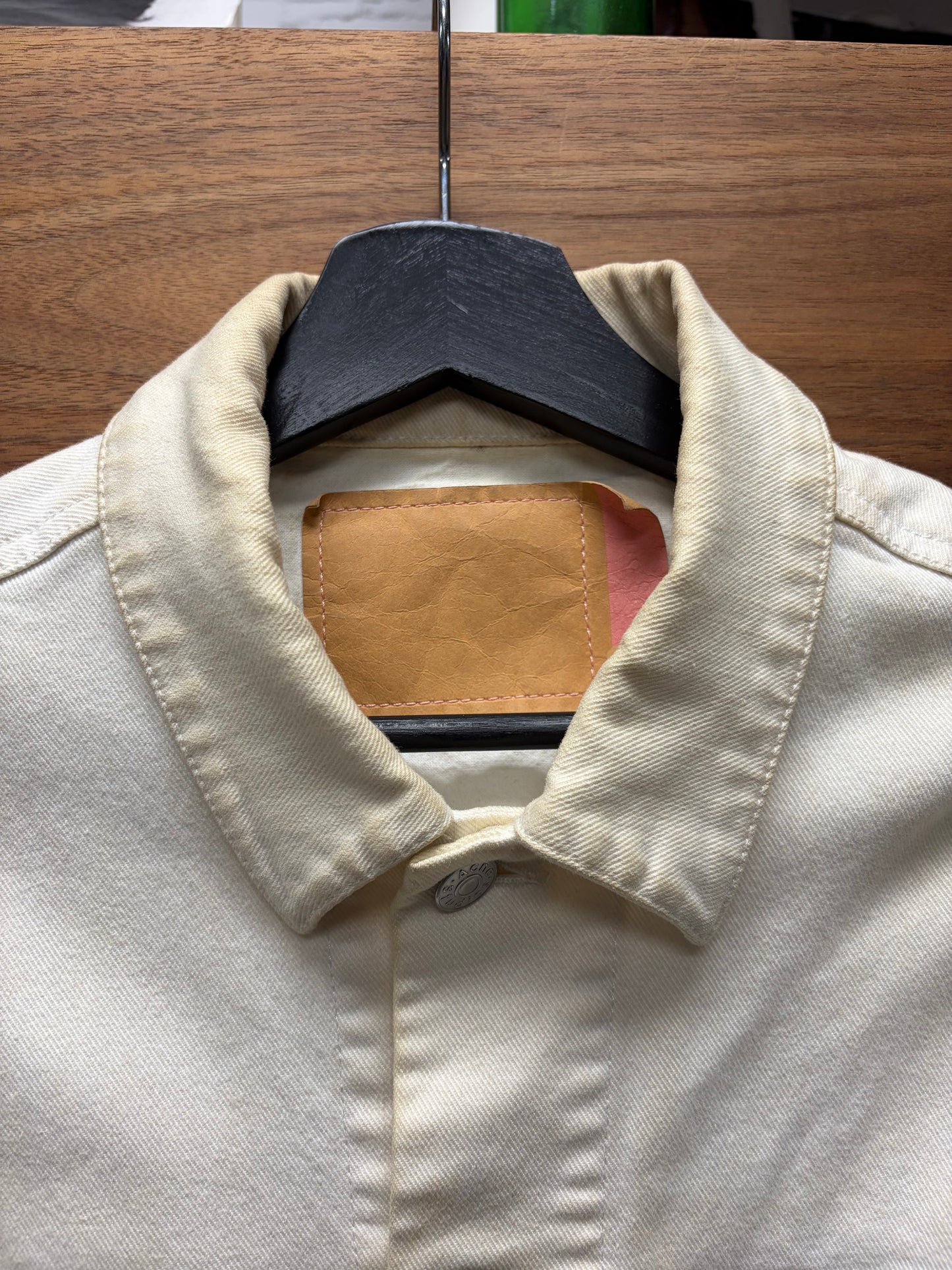 Acne Studios ‘Pass’ White ‘Bla Konst’ Denim Trucker Jacket