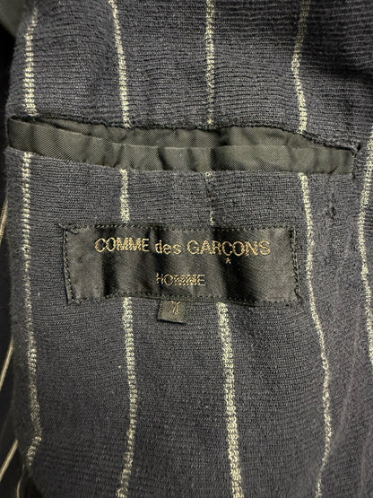 SS1988 Comme Des Garçons Sun Faded Pinstripe ‘Badge Crest’ Uniform Blazer
