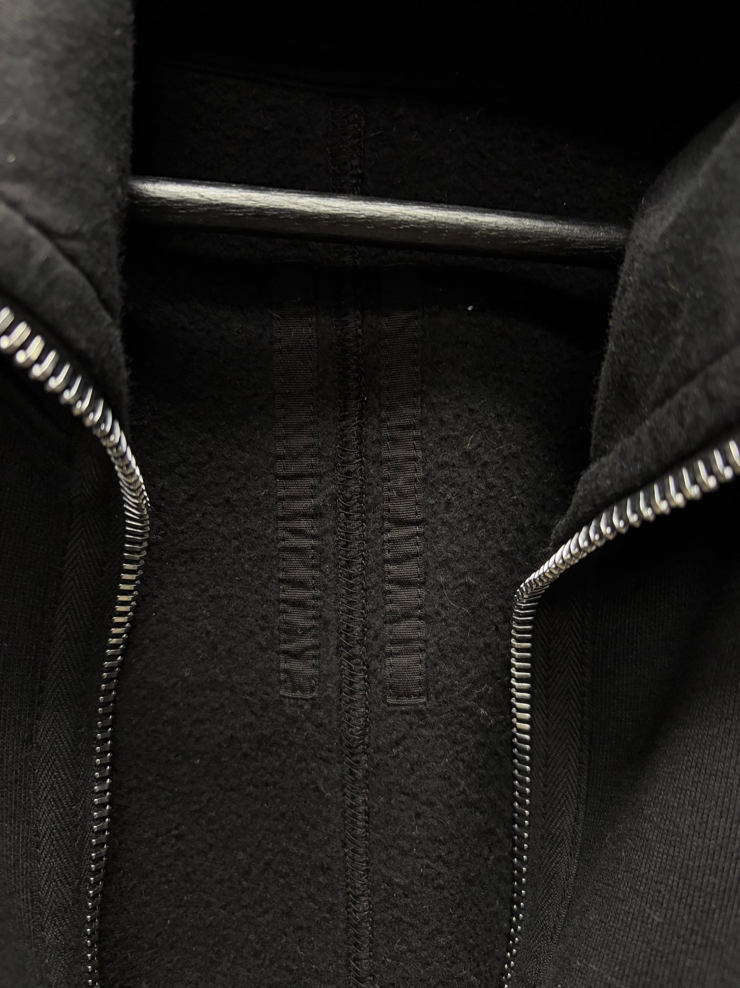 Rick Owens Black ‘Gimp’ Full-Zip Black Zip-Up Hoodie