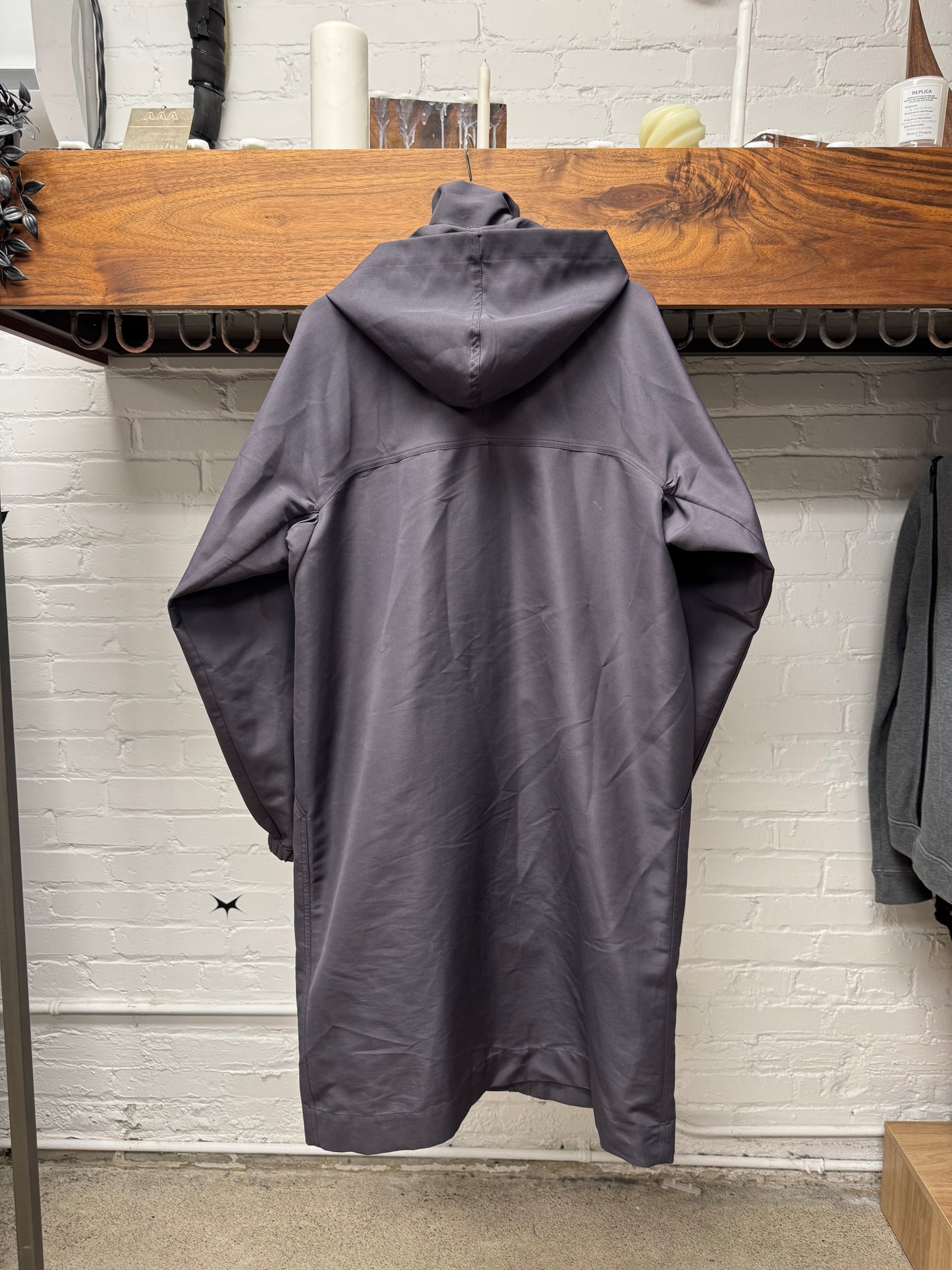 SS21 Rick Owens ‘Phlegethon’ Plum Fishtail Parka
