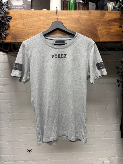 Pyrex Grey/Black ‘Chest Logo’ Graphic T-Shirt