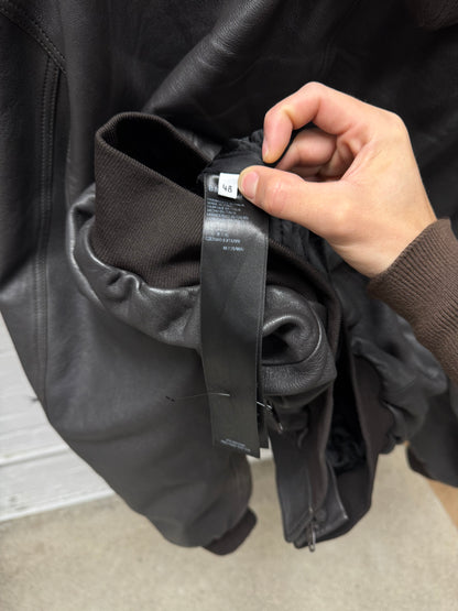 2022 Balenciaga ‘Taxi’ Brown Hooded Leather Jacket