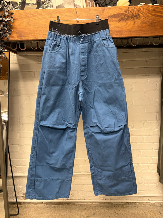 AW2022 Raf Simons Blue ‘Boxer Waistband’ Denim Wide Leg Denim