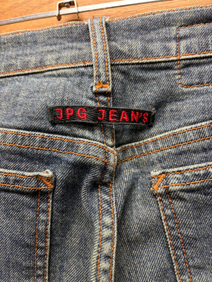 Jean Paul Gautier Washed Blue Bootcut Skinny Jeans