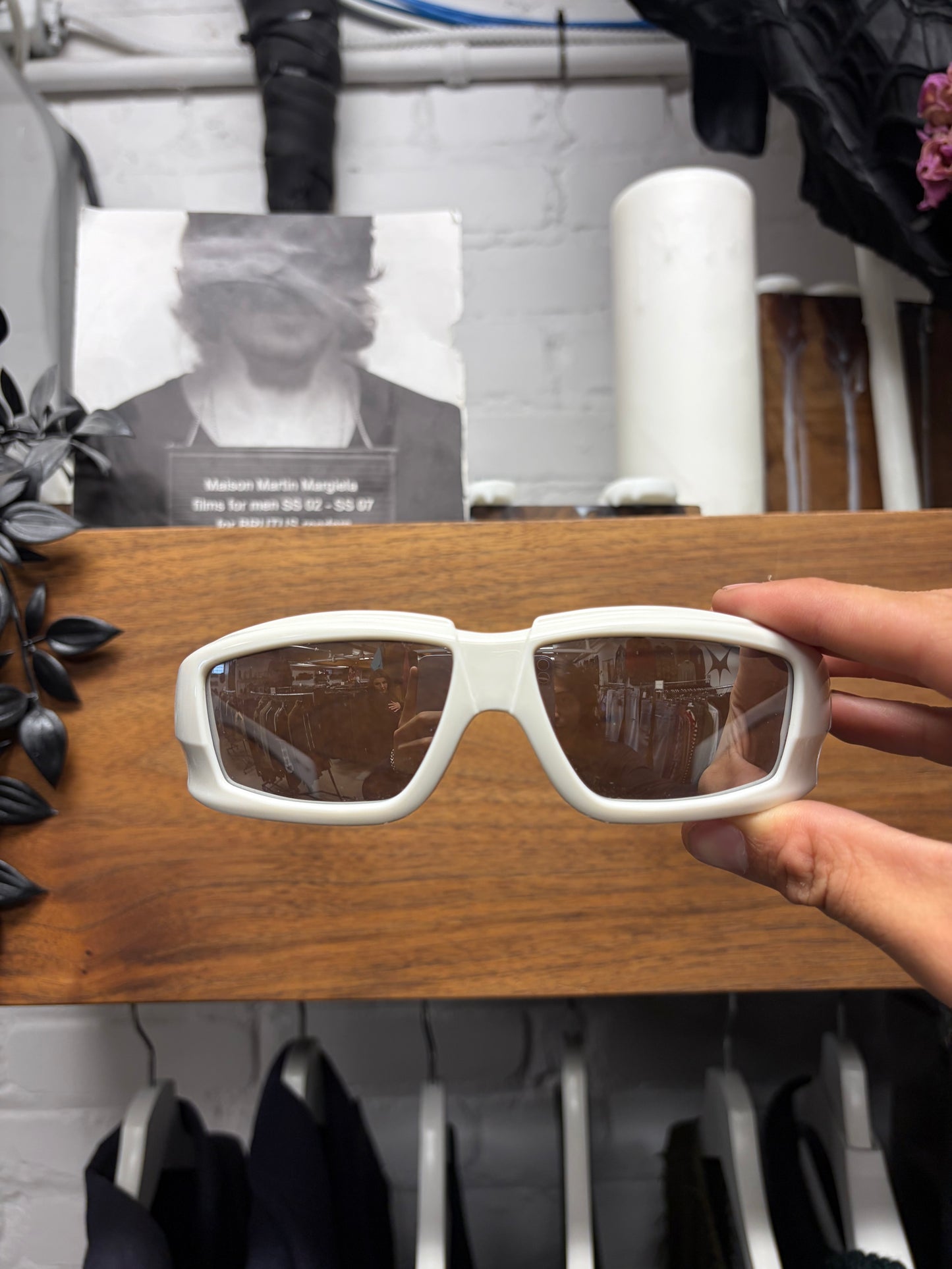 2019 Rick Owens ‘Larry’ Cream White Sunglasses