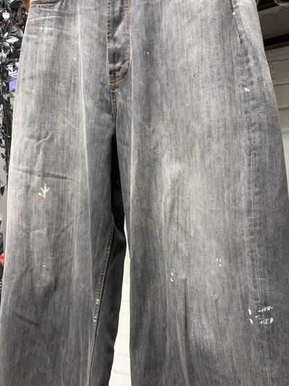 Acne Studios ‘Super Baggy’ Paint Splattered Grey Denim