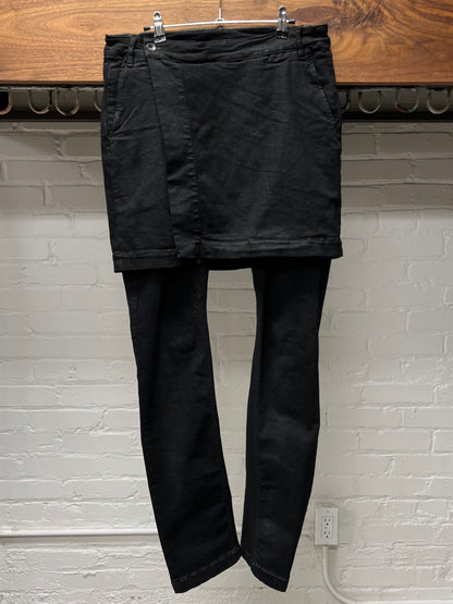 AW2016 Rick Owens ‘Mastadon’ Matte Black DRKSHDW Skirted Denim