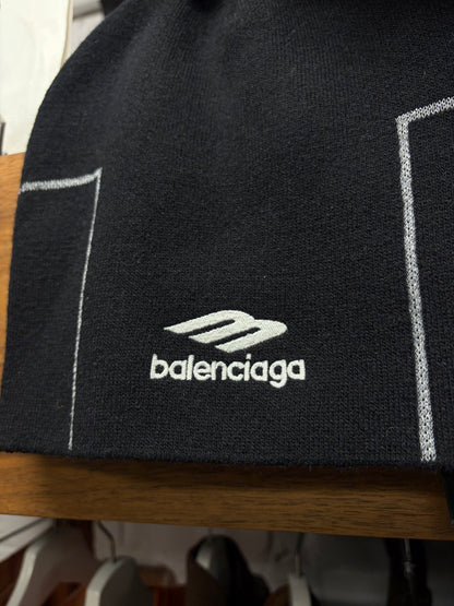Balenciaga ‘3B Sport Icon Logo’ Black Wool Beanie