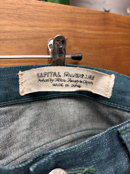Kapital ‘No.4’ Plant Dyed ‘5P Monkey TH’ Straight Leg Denim