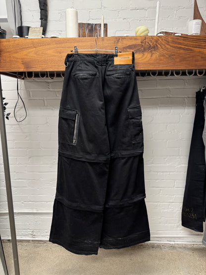 Vetements ‘Detachable’ Zip Layered Wide Leg Cargo Pants