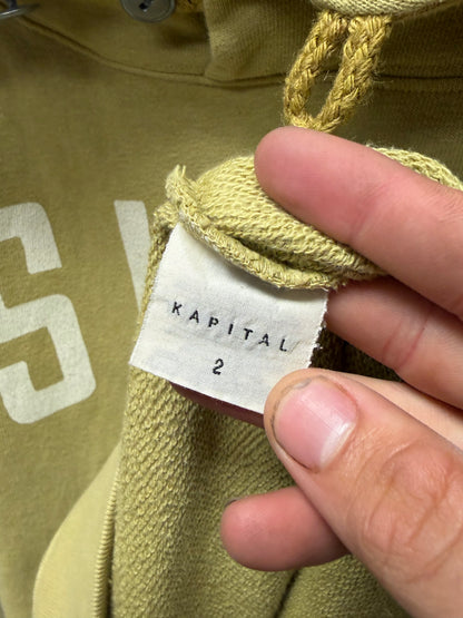 Kapital ‘Surf’ Light Green Cotton Hoodie