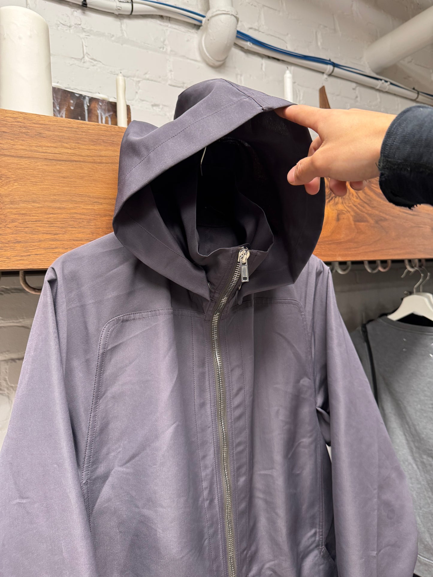 SS21 Rick Owens ‘Phlegethon’ Plum Fishtail Parka