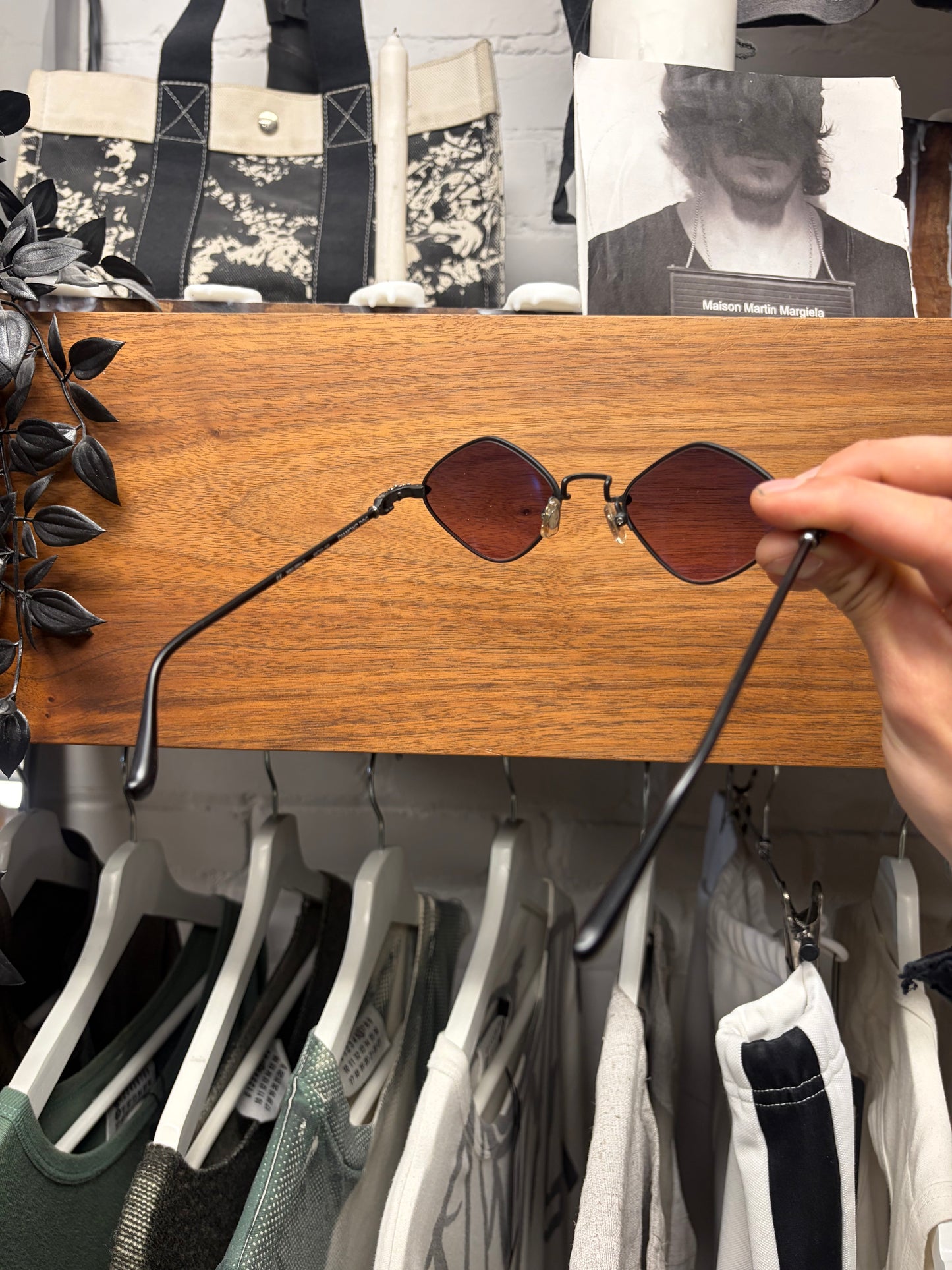 Chrome Hearts ‘Diamond Dog’ Black/Purple Tint Diamond Shape Sunglasses