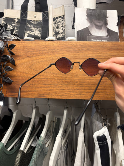 Chrome Hearts ‘Diamond Dog’ Black/Purple Tint Diamond Shape Sunglasses