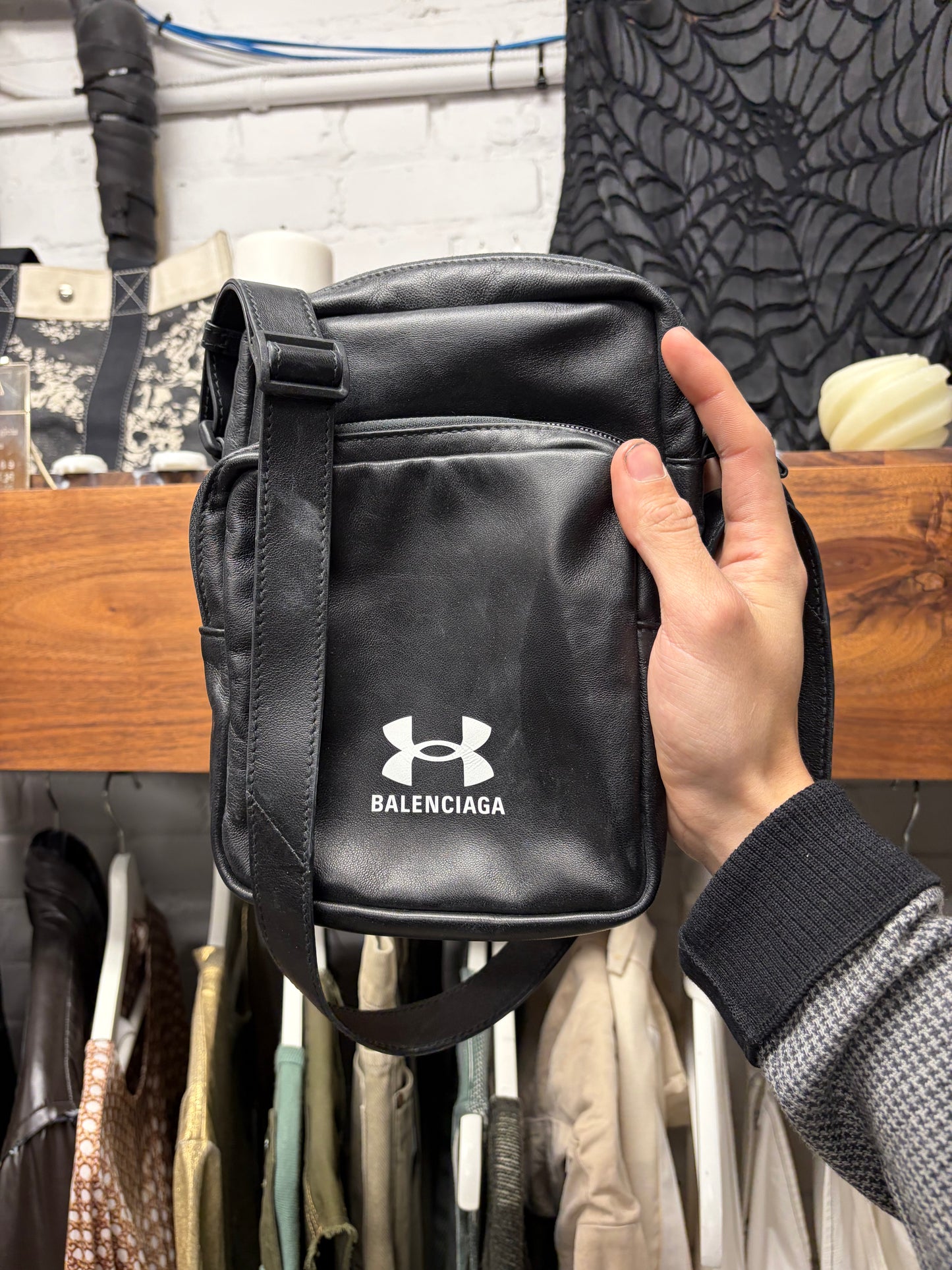 AW2024 Balenciaga x Under Armour Leather Side-Bag