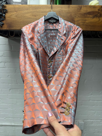 SS2019 Comme Des Garçons Homme Plus Deformed Shape Pink/Teal Blazer
