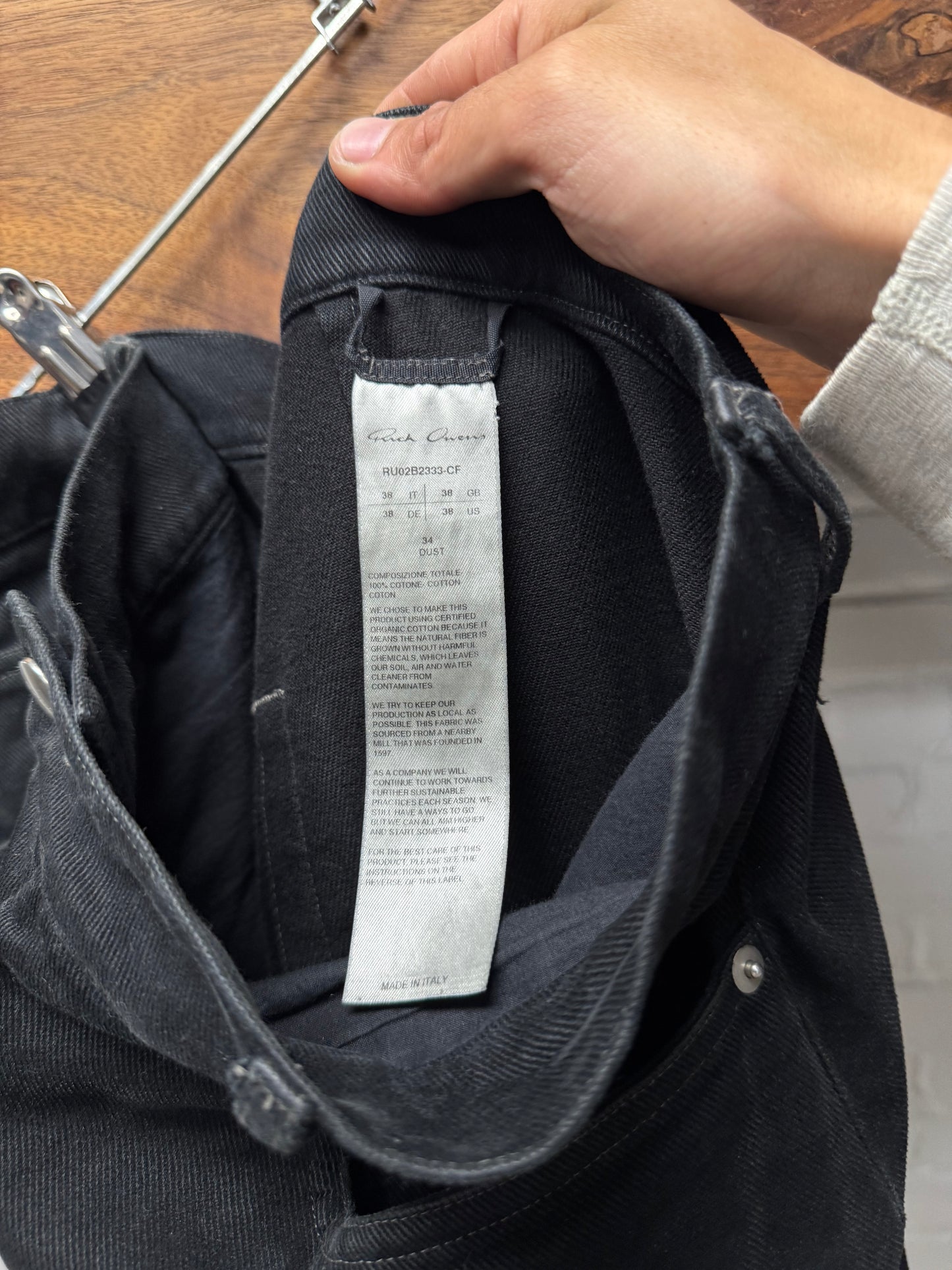 Rick Owens Mainline Wide Leg Denim