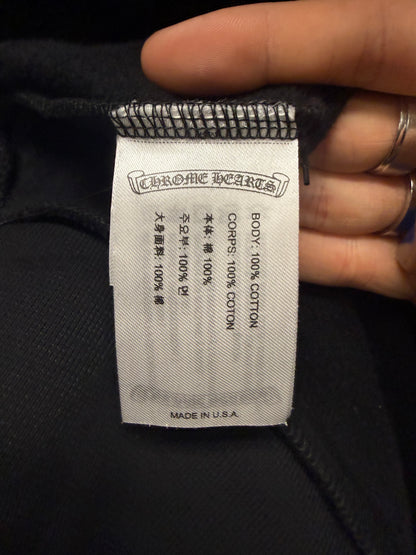 Chrome Hearts BRAND NEW ‘Y-Not’ Logo Black .925 Silver Zip-Up Hoodie