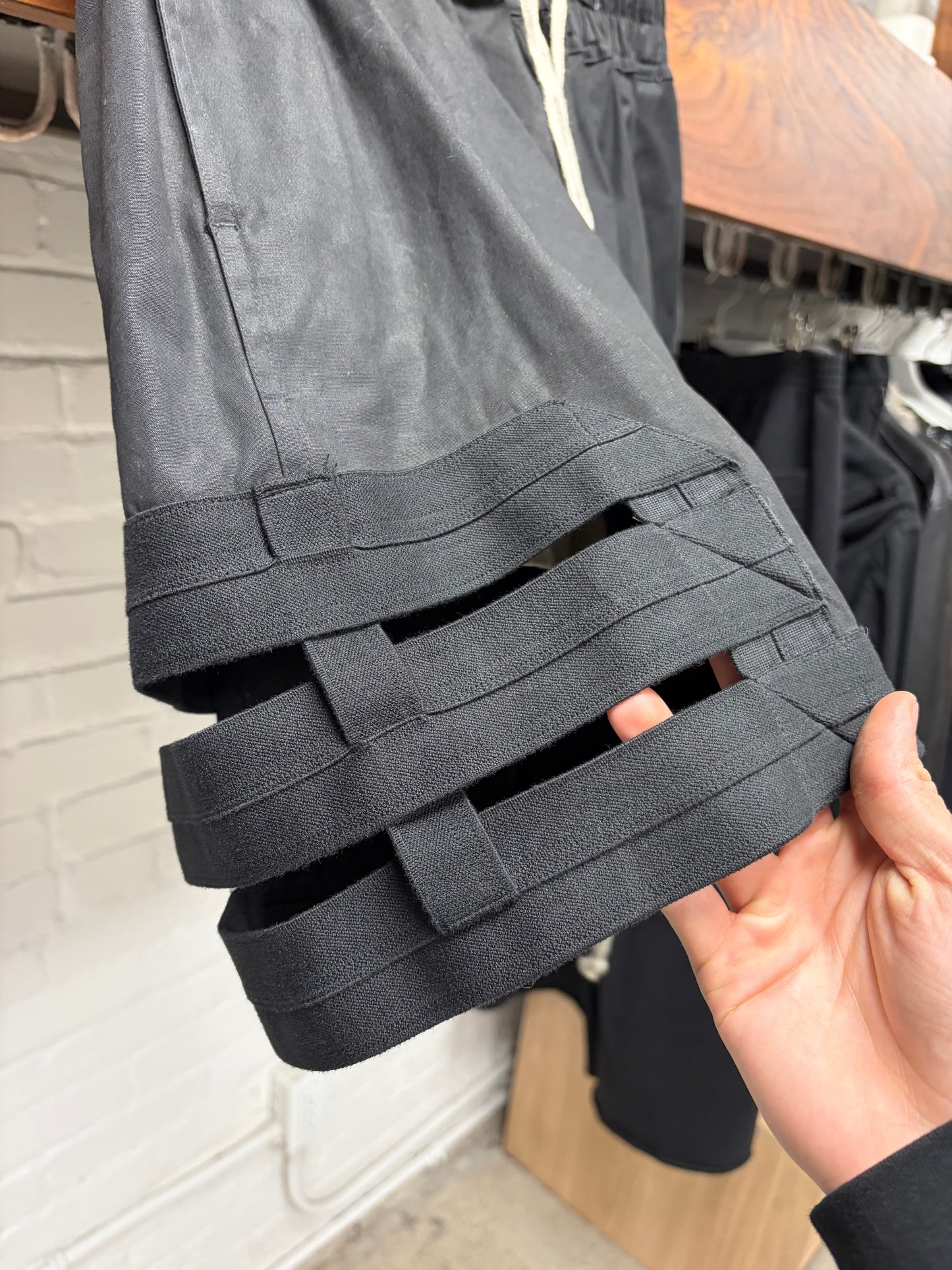SS2022 Rick Owens ‘Fogachine’ Black ‘Spartan’ Boxing Shorts