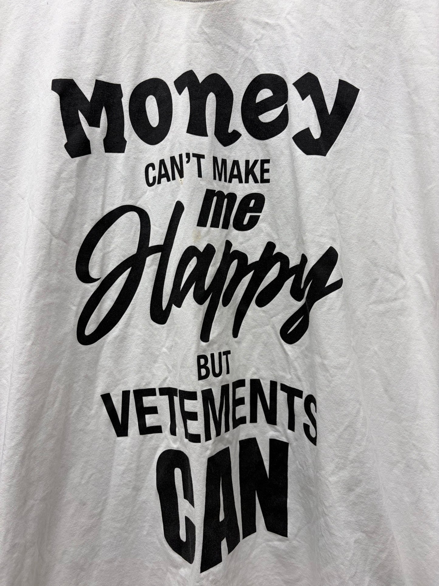 Vetements ‘Materialist’ Oversized White Graphic T-Shirt