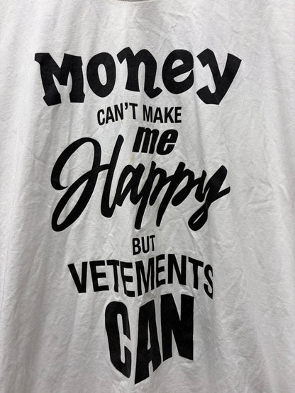 Vetements ‘Materialist’ Oversized White Graphic T-Shirt