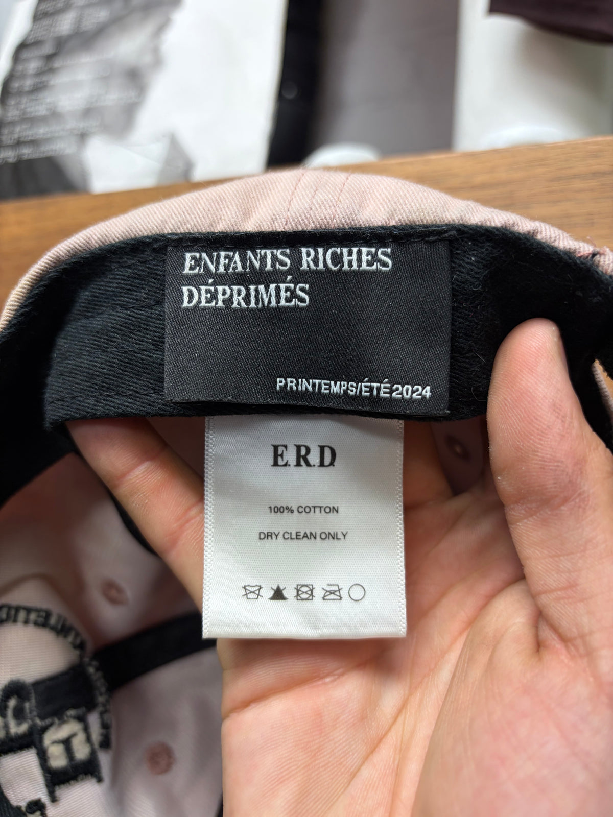 SS2024 Enfants Riches Deprimes ‘Heroin Athletics’ Embroidered Baseball Cap with Leather Strap