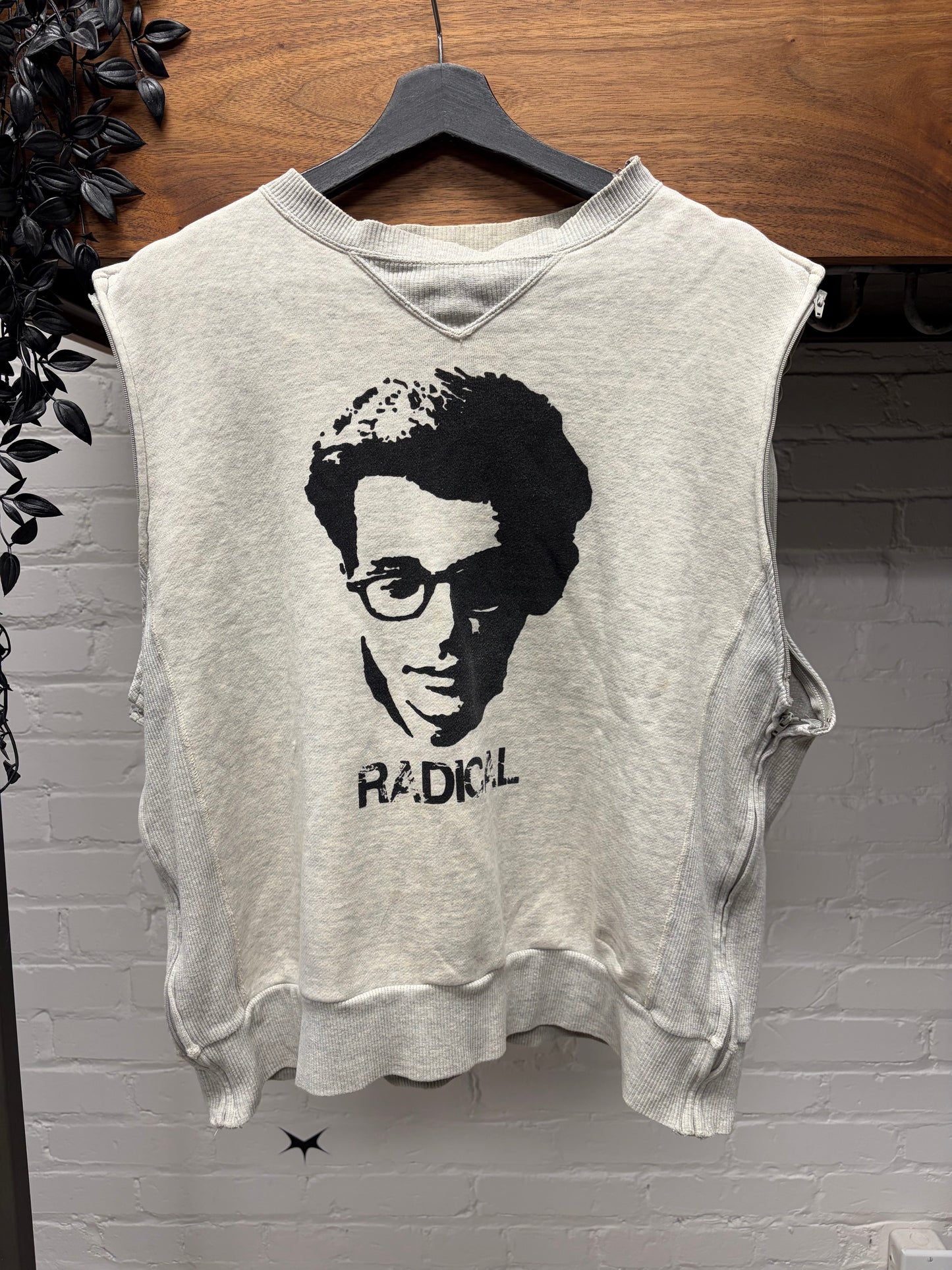 AW1998 Undercover ‘Small Parts’ Interchangable ‘Radical’ Grey Graphic Sweatshirt