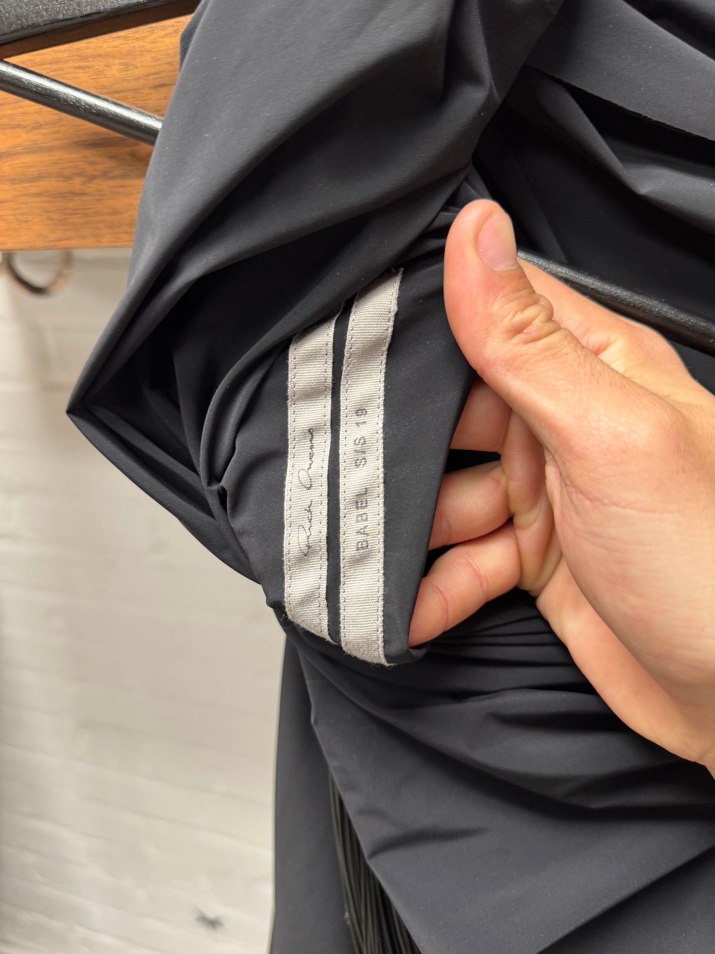 SS2019 Rick Owens ‘Babel’ Tassled Black Asymmetric Top