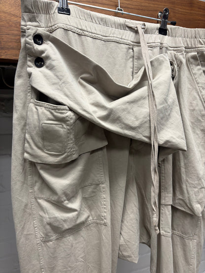 Rick Owens DRKSHDW ‘Memphis’ Drop Crotch ‘Pearl’ Cropped Sweatpants