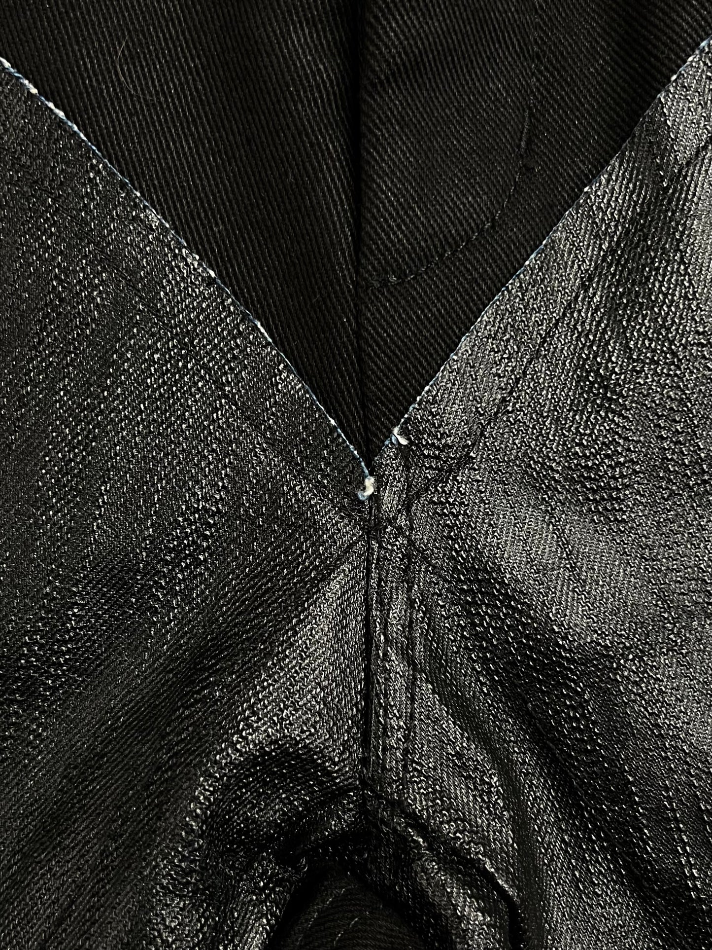 SS23 Rick Owens ‘EDFU’ Flared Bolan Slivered Patchwork Denim