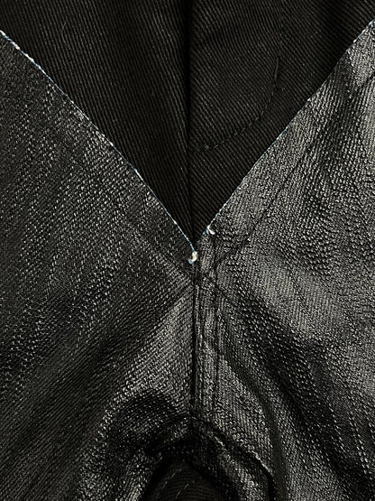 SS23 Rick Owens ‘EDFU’ Flared Bolan Slivered Patchwork Denim