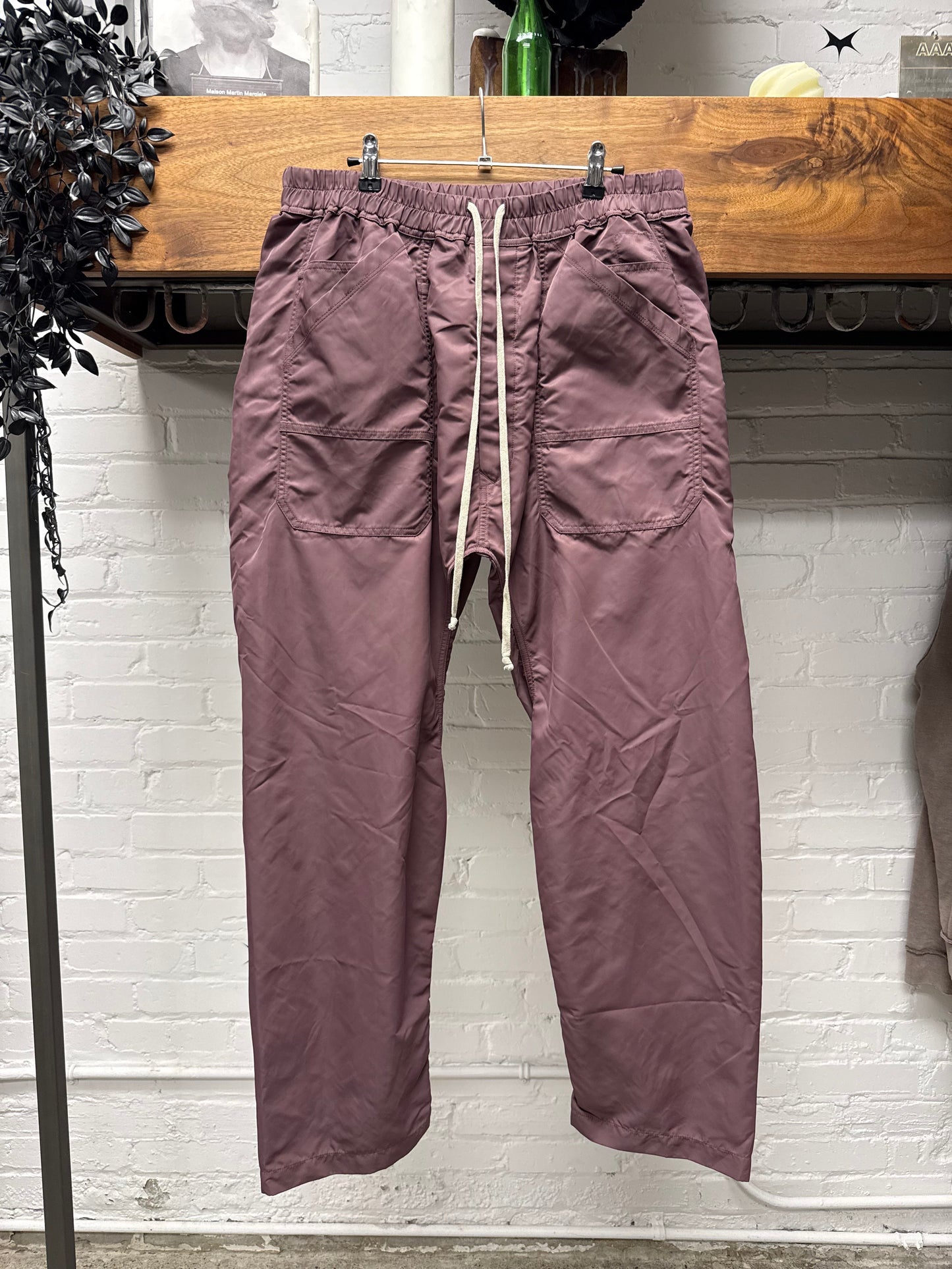 AW2023 Rick Owens ‘Luxor’ Mauve Cargo Drawstring Pants