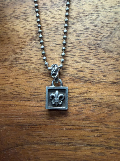 Chrome Hearts ‘Framed Fleur de Lis’ 925 Silver Pendant