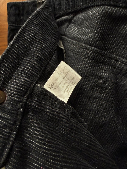 Number (N)ine Black Corduroy ‘Crying Heart’ Leather Patch Skinny Jeans