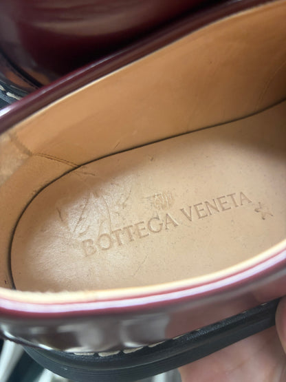 Bottega Veneta Dark Red/Black ‘Swell’ Patent Leather Platform Loafers