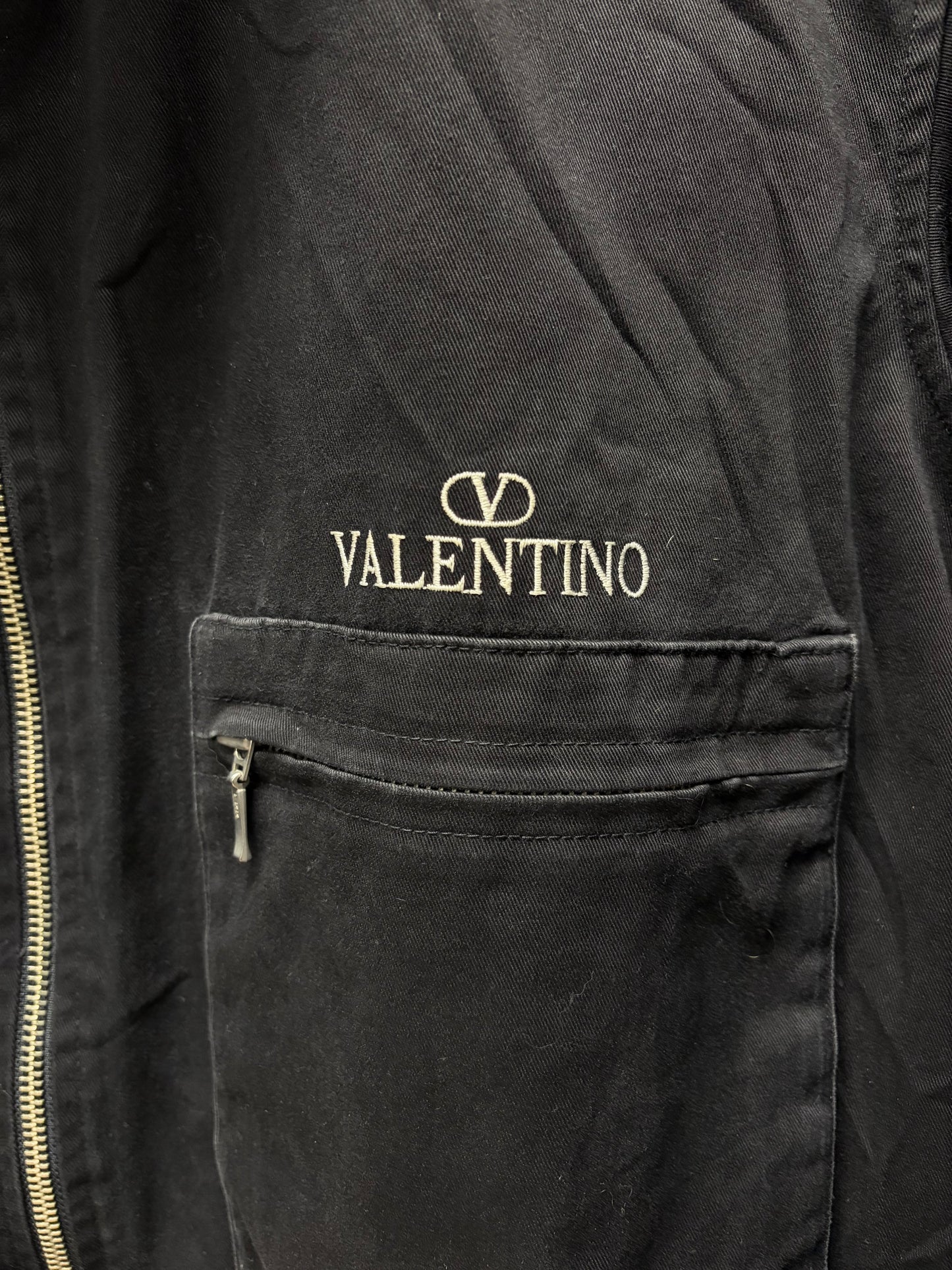 Vintage Valentino Embroidered Logo Work Jacket