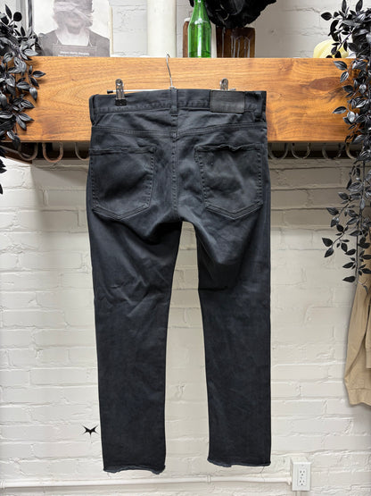 Undercover ‘Patti Smith’ Bolt Embroidered Logo Black ‘Released Hem’ Black Skinny Jeans
