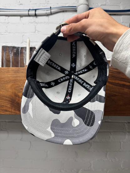 Chrome Hearts Snow Camouflage Leather Star Patch Gunslinger Strap-Back Hat