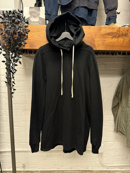 Rick Owens DRKSHDW Black Cotton Long Hoodie
