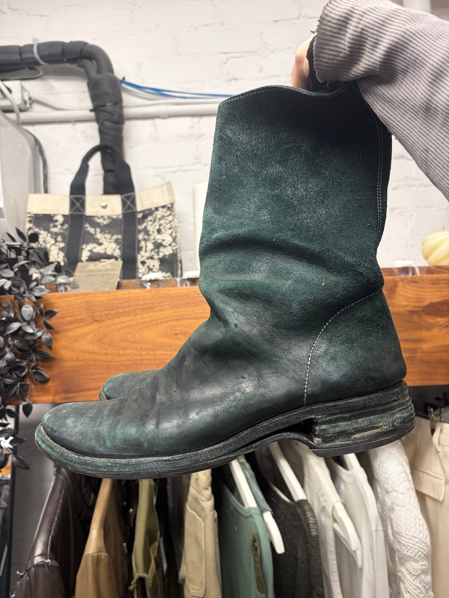 Carol Christian Poell ‘Tornado Zip’ Object Dyed Horse Leather Boots