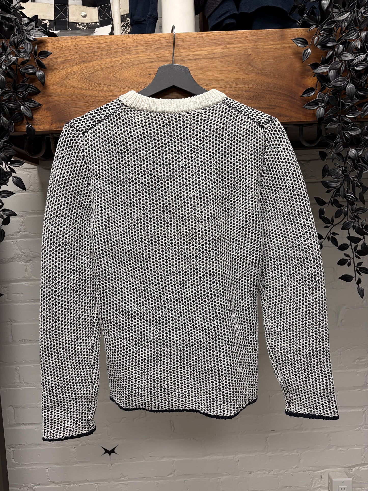 2013 Balenciaga White Mesh Layered Knit Sweater