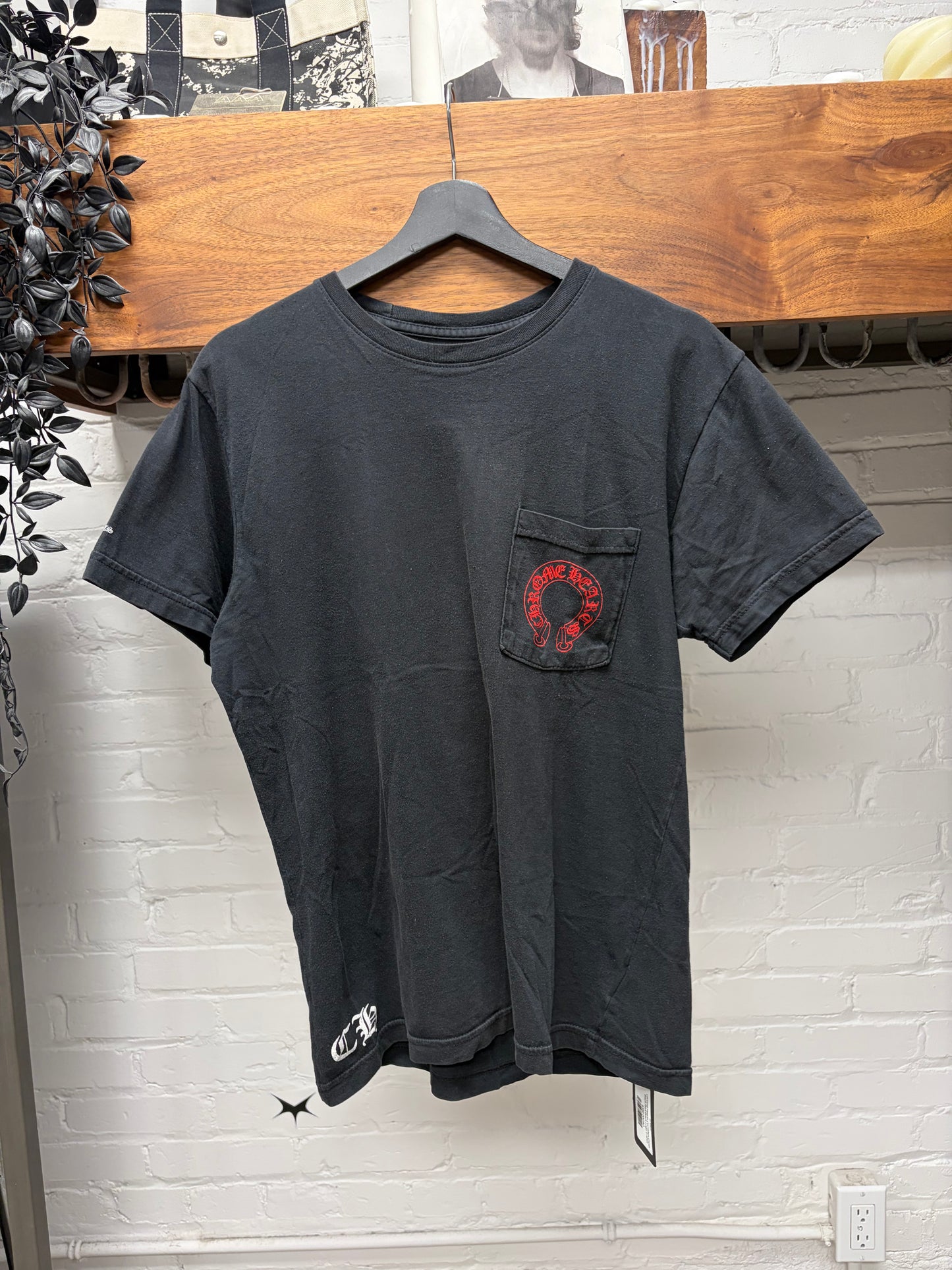 Chrome Hearts Cemetery Cross Back Red/Black Logo T-Shirt