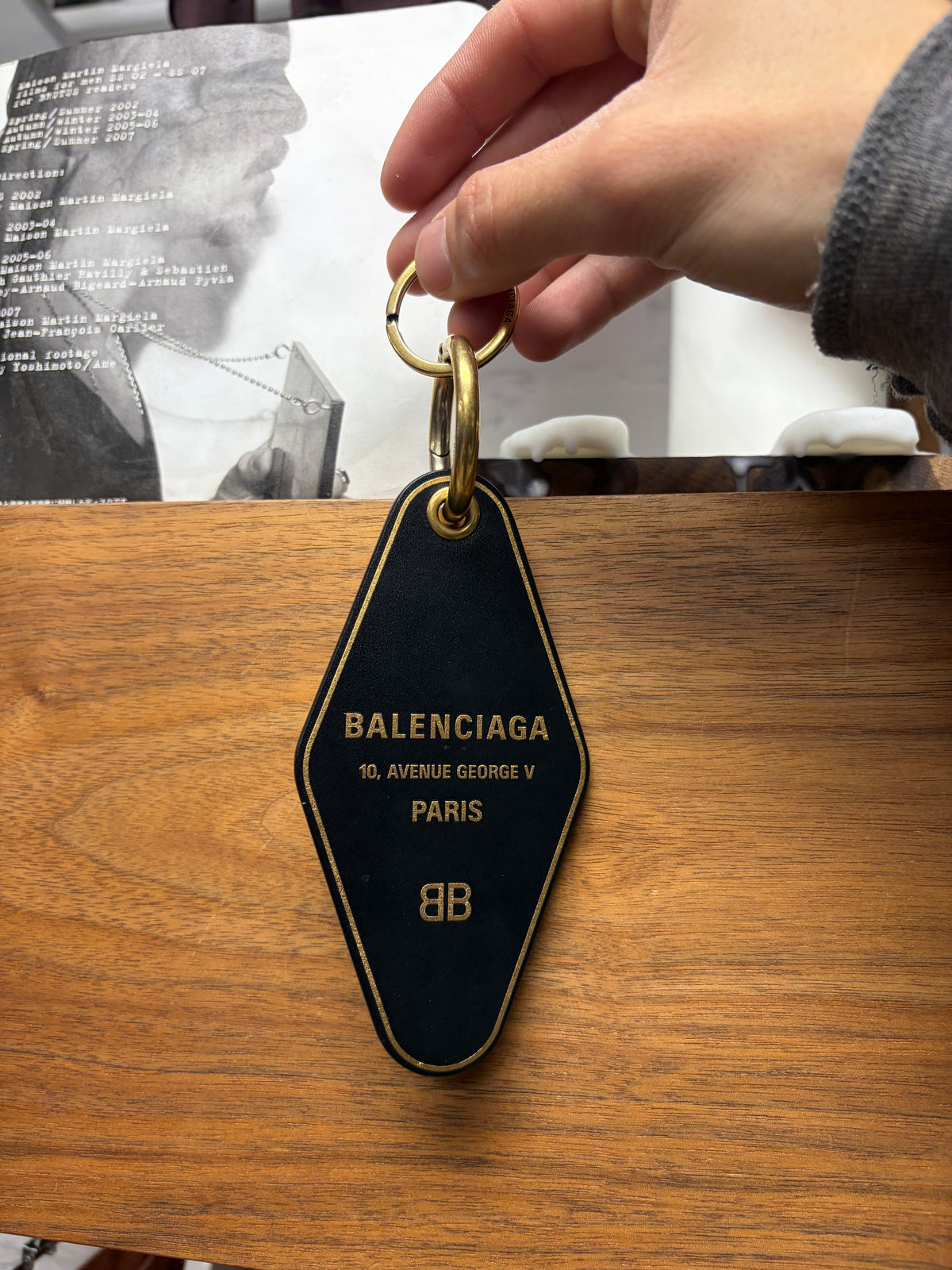 Balenciaga ‘Hotel 2.0’ Black/Gold Keyring Bag Charm